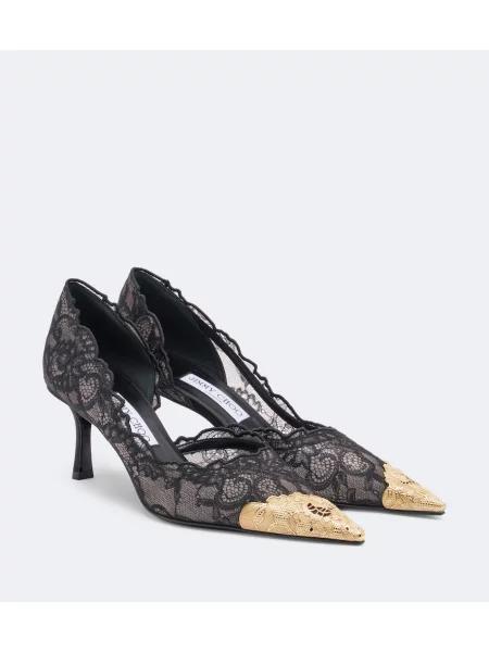 Pantofi cu toc Jimmy Choo din piele negru