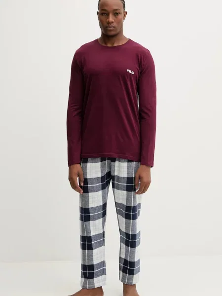 Fila piżama wzorzysta bordowy