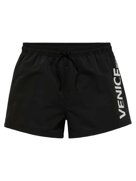 VENICE BEACH Plavecké šortky černá bílá