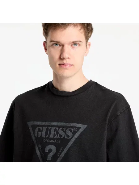 Тениска GUESS Originals Go Vintage Triangle Tee Jet Black Multi M черно