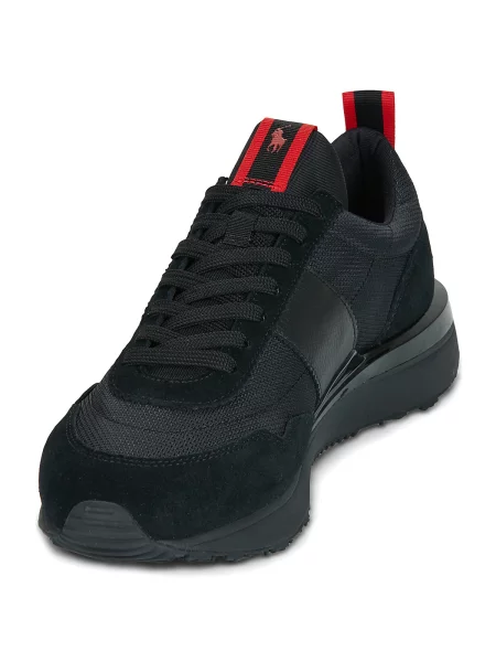 Sneakerși Polo Ralph Lauren din dantelă negru