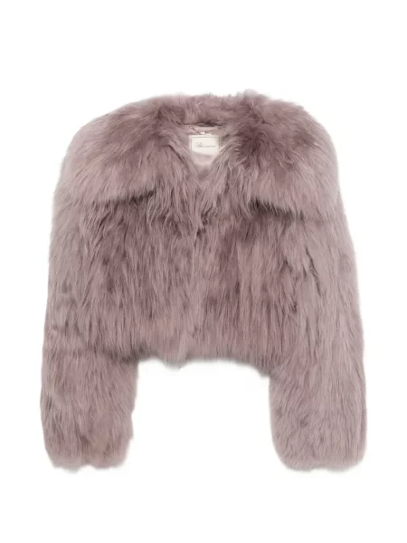 Decupat geacă Blumarine cu blană violet