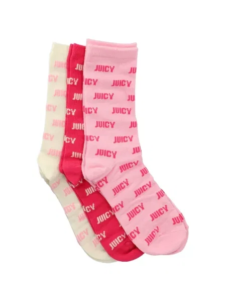 Șosete Juicy Couture tricotate fără toc cu imagine roz