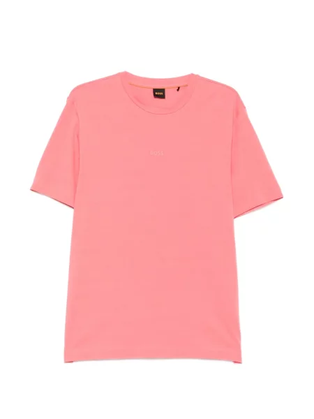 Tricou Boss stretch cu autograf roz