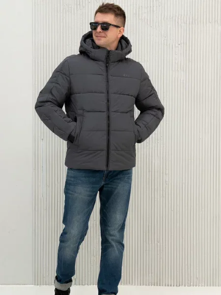 Пуховик City Fashion Classic сірий