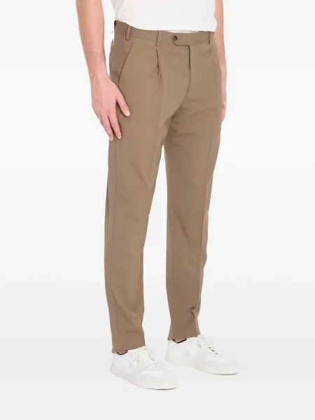 Pantaloni Pt Torino de lână plisate maro