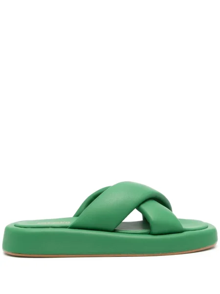 Sandale Vamsko din piele verde