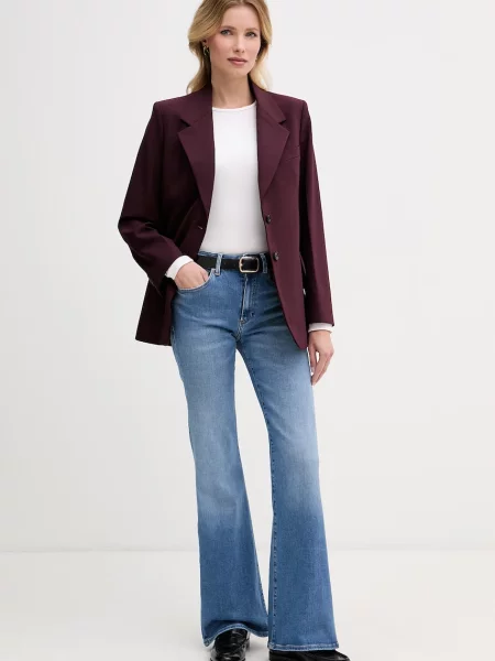 Tommy Hilfiger sacou cu un singur rând de pentru femei cu amestec de lână