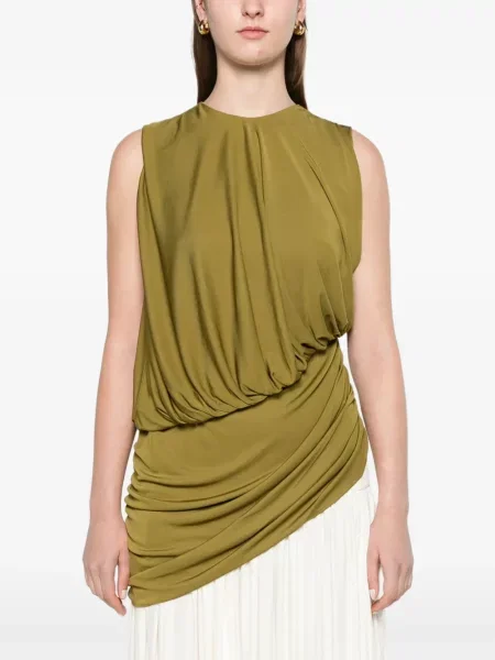 Decora top Abadia drapat verde