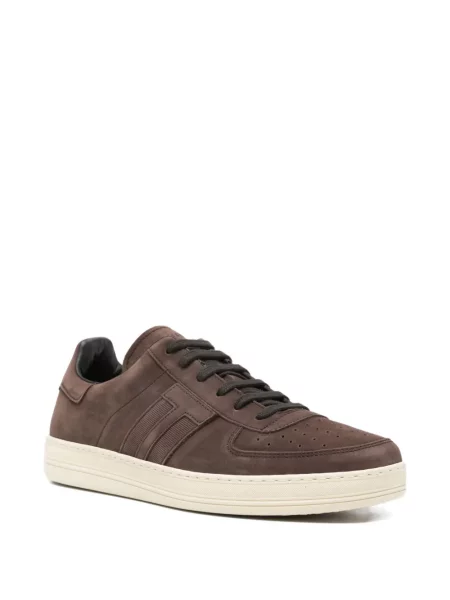 Sneakerși Tom Ford din piele maro