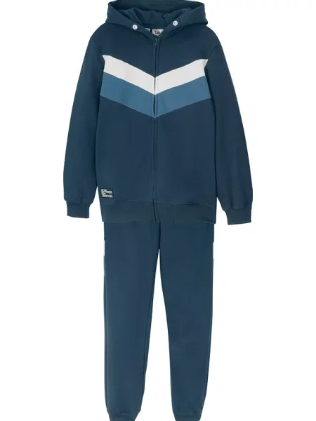 Dres sportowy z czystej bawełny organicznej kompl. niebieski