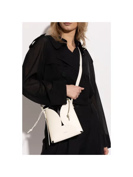 Torebka crossbody Jil Sander skórzana beżowa
