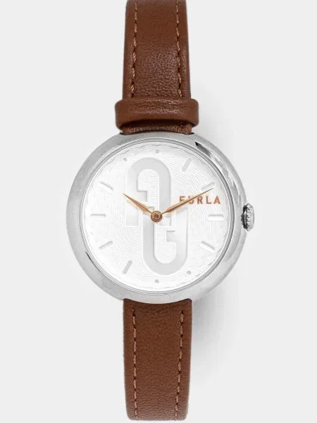FURLA Analóg órák Cosy barna / ezüst fehér