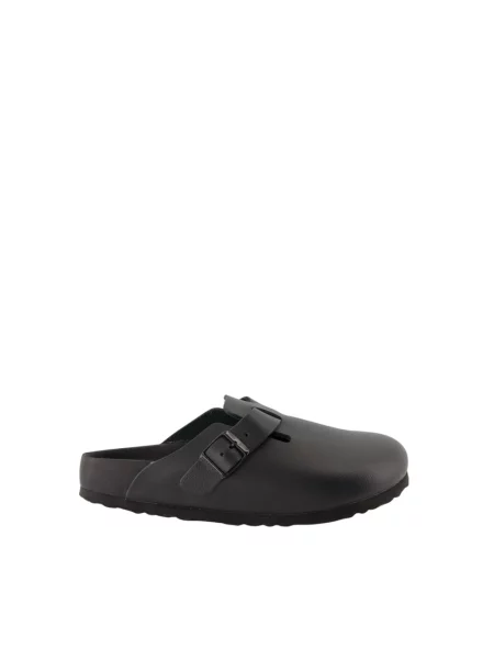 Klapki Birkenstock skórzane czarne