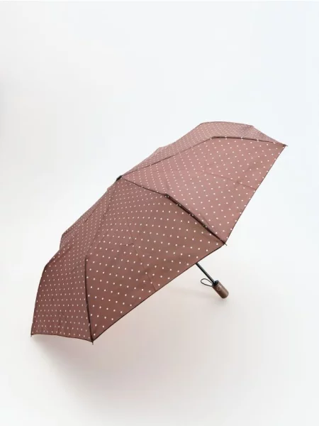 Reserved Umbrelă cu buline maro-închis maro