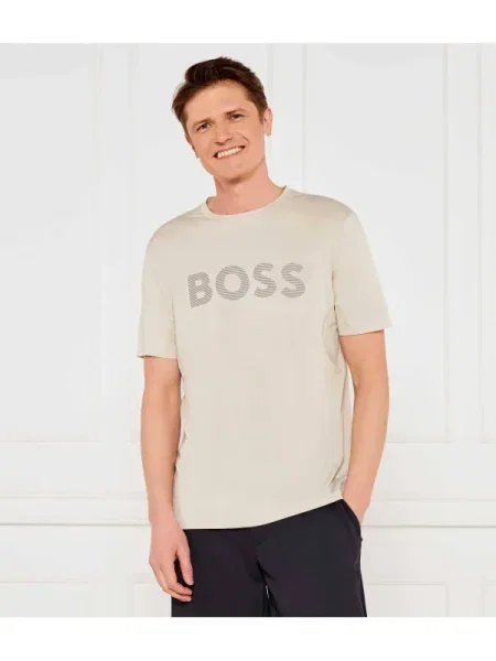 BOSS GREEN Tricou Tee Active | stretch bej