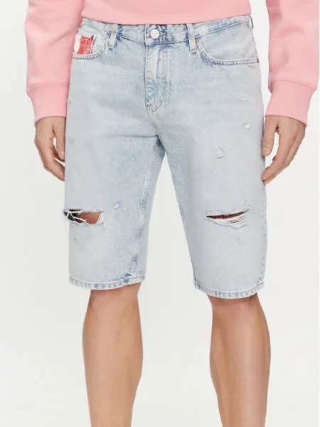 Jeans kratke hlače Tommy Jeans modra