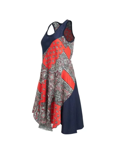 Rochie mini Chloé cu imagine cu model paisley roșu
