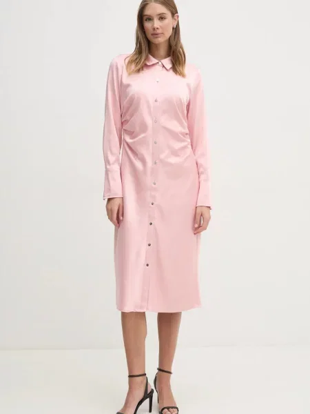 Dkny rochie midi mulata roz