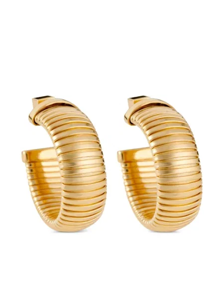 Kolczyki I.v.i. prążkowane złote