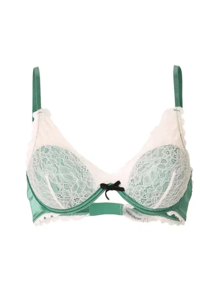 WILD LOVERS Sutien FRANCESA verde smarald alb