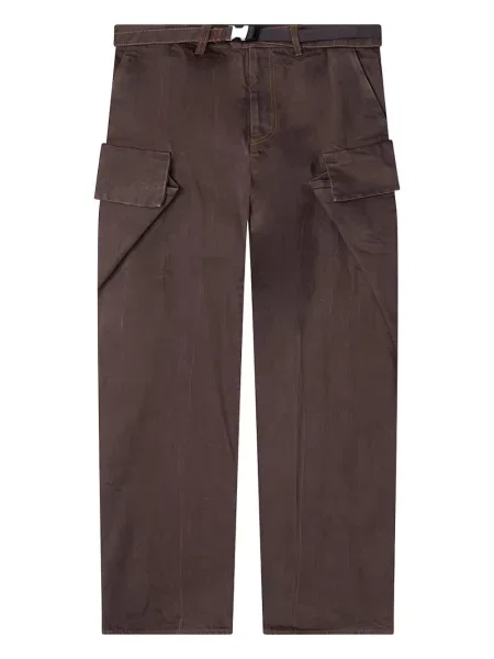 Cargo kalhoty Sacai s přezkou hnědé