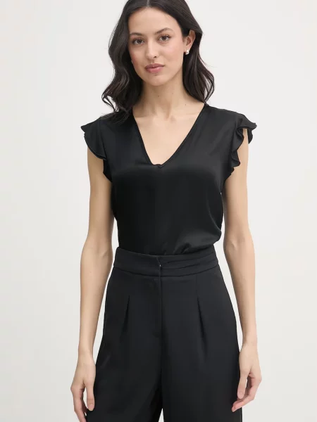 Gaudi bluzka z falbanką z czarna