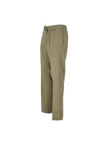 Lniane joggery Calvin Klein zielone