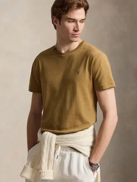 Polo Ralph Lauren tricou bărbătesc din maro