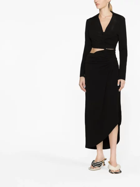 Drapiruotas suknele Off-white balta