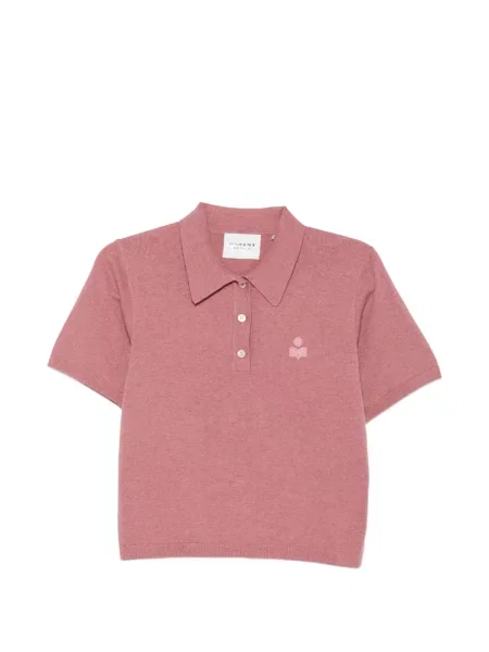 Tricou polo Maison Etoile cu autograf roz