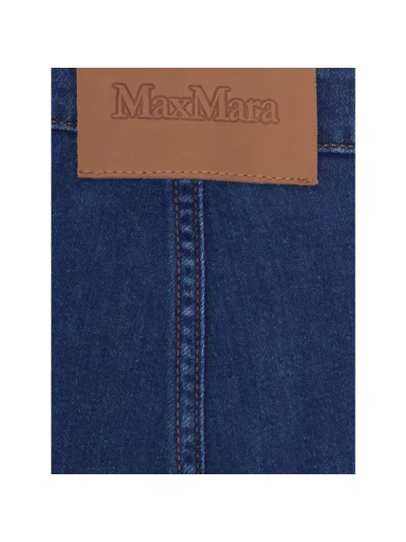 Szerokie jeansy Max Mara niebieskie