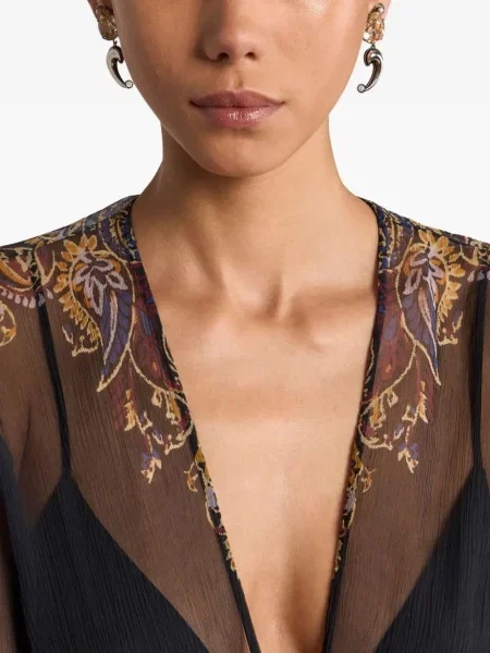 Cercei Etro cu model paisley de cristal