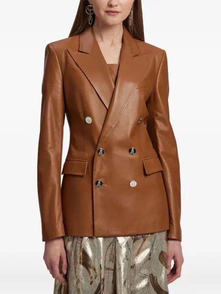 Sacou Ralph Lauren Collection din piele maro