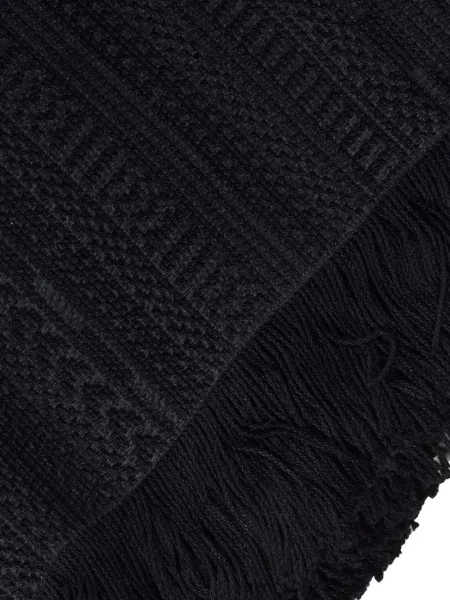 Fular Max Mara cu franjuri negru