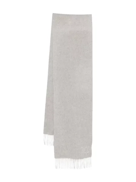 Fular Max Mara cu franjuri gri