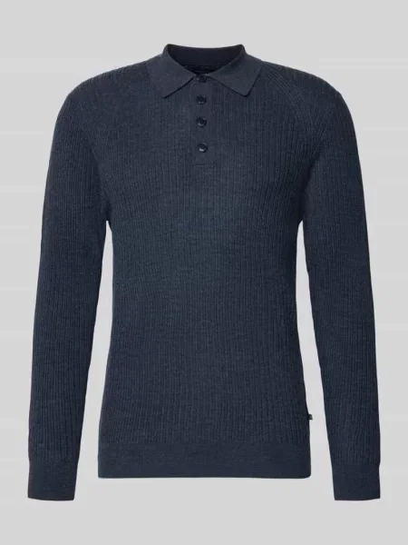 Koszulka polo o kroju slim fit z czystej wełny model Kerone' Matinique