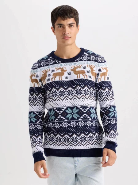 Svetr Defacto s kulatým výstřihem