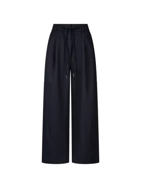 Pantaloni Tomboy plisate cu picior lat albastru