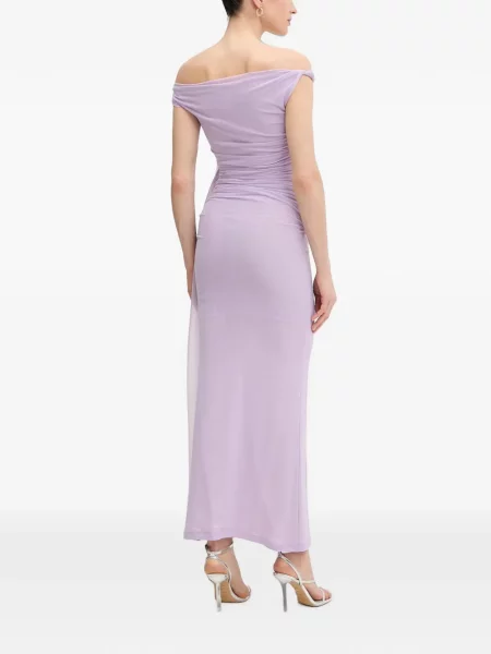 Rochie maxi Bardot violet