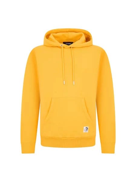 Bluza z kapturem Diesel z kapturem żółta