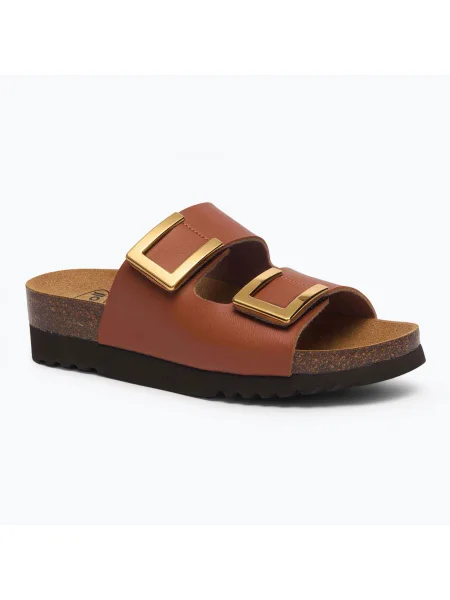 Дамски джапанки Scholl Monterey 2 Straps Ad Med camel кафяво
