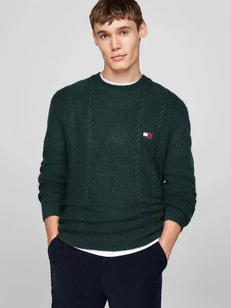 Трикотажний светр Tommy Jeans зелений