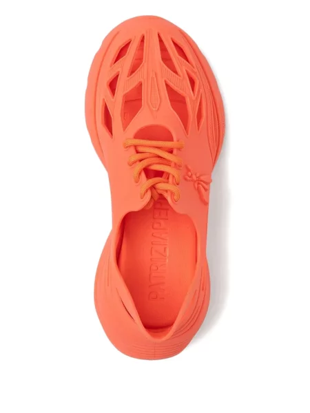 Sneakers Patrizia Pepe με κορδόνια με δαντέλα πορτοκαλί
