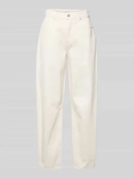 Jeansy o kroju wide fit w skróconym fasonie model Dexter' Msch Copenhagen białe