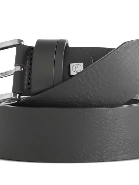 Cu centură curea Piquadro din piele cu cataramă negru