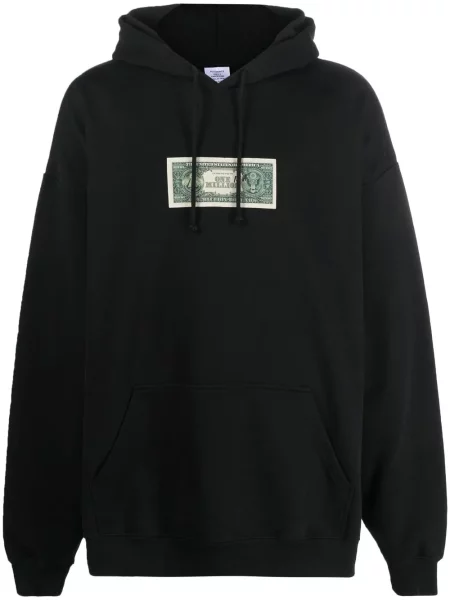 Hanorac cu glugă Vetements negru