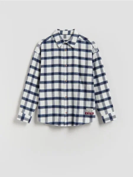 Клетчатая рубашка Reserved синяя