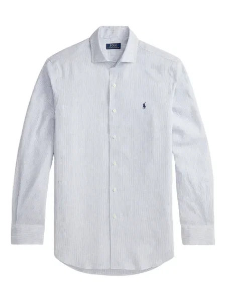 Tricou polo Polo Ralph Lauren cu dungi cu două rânduri de nasturi cu aplicații negru