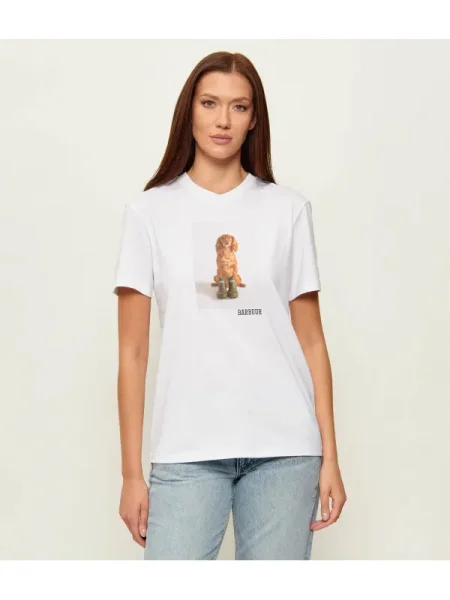 Barbour Tricou Bedale alb